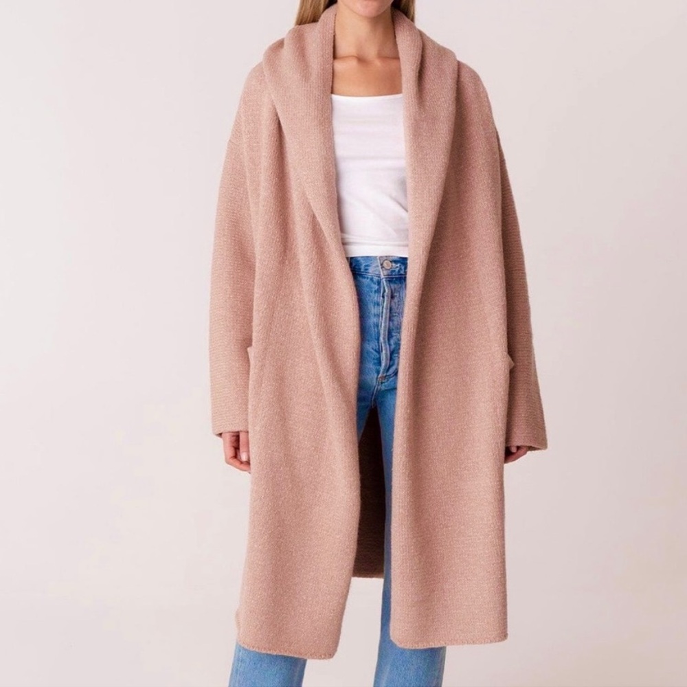 LOVESTITCH Lennox Sweater Coat Coatigan Hooded Longline Maxi Slouchy Cardigan
